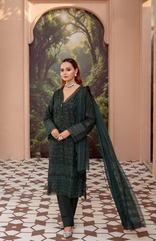 Cotton Kari By Anaya Noor Emb CK Lawn 3-PC