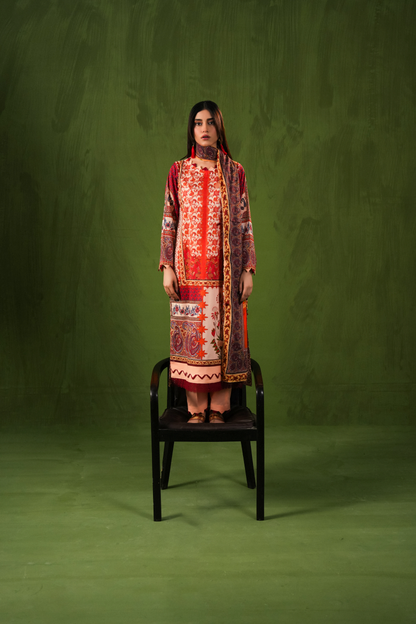 Aangan By Paltar Premium Printed Lawn 3PC