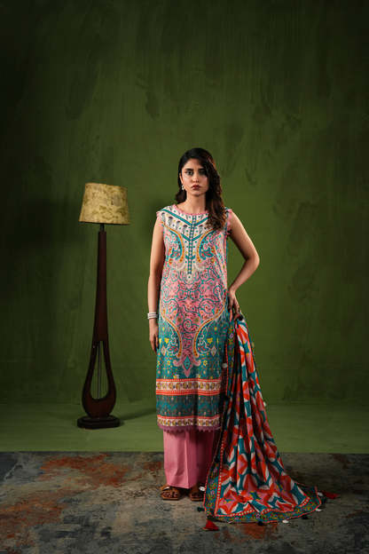 Aangan By Paltar Premium Printed Lawn 3PC