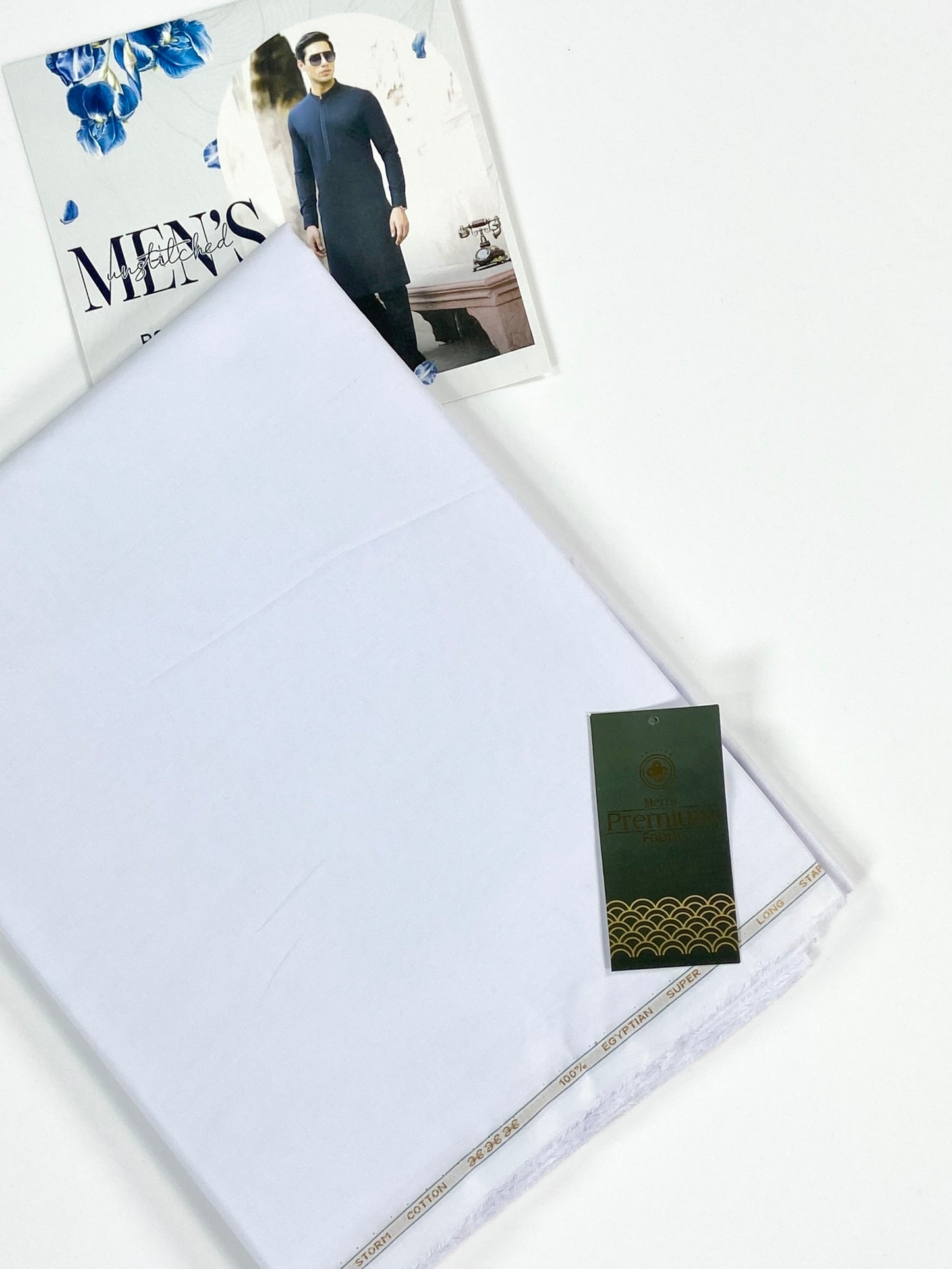 Taqwa Silver Storm Men’s Summer Cotton Unstitched Suit