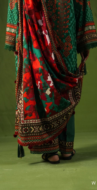 Aangan By Paltar Premium Printed Lawn 3PC