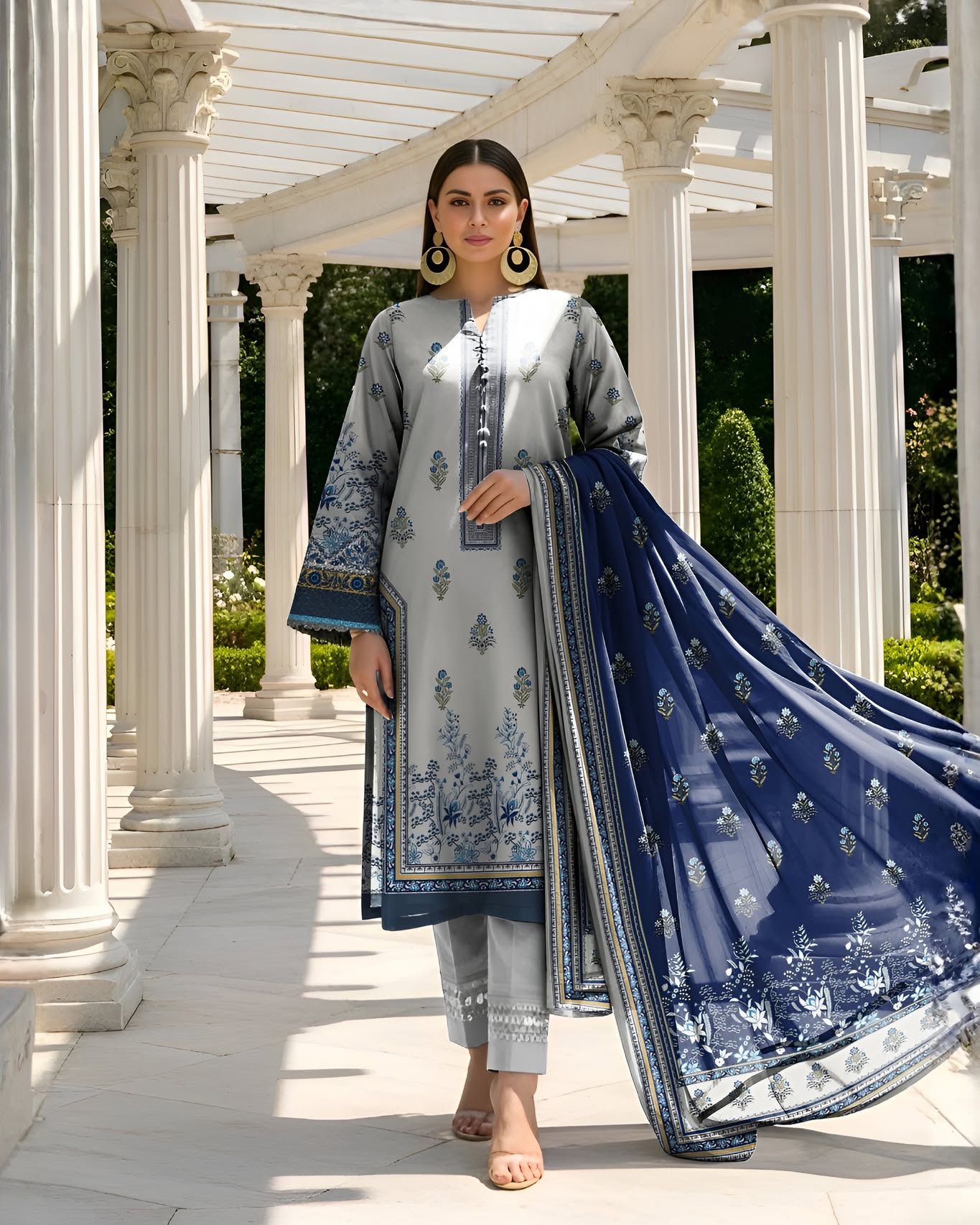 Nisha Designer Digital Printed Lawn 3PC