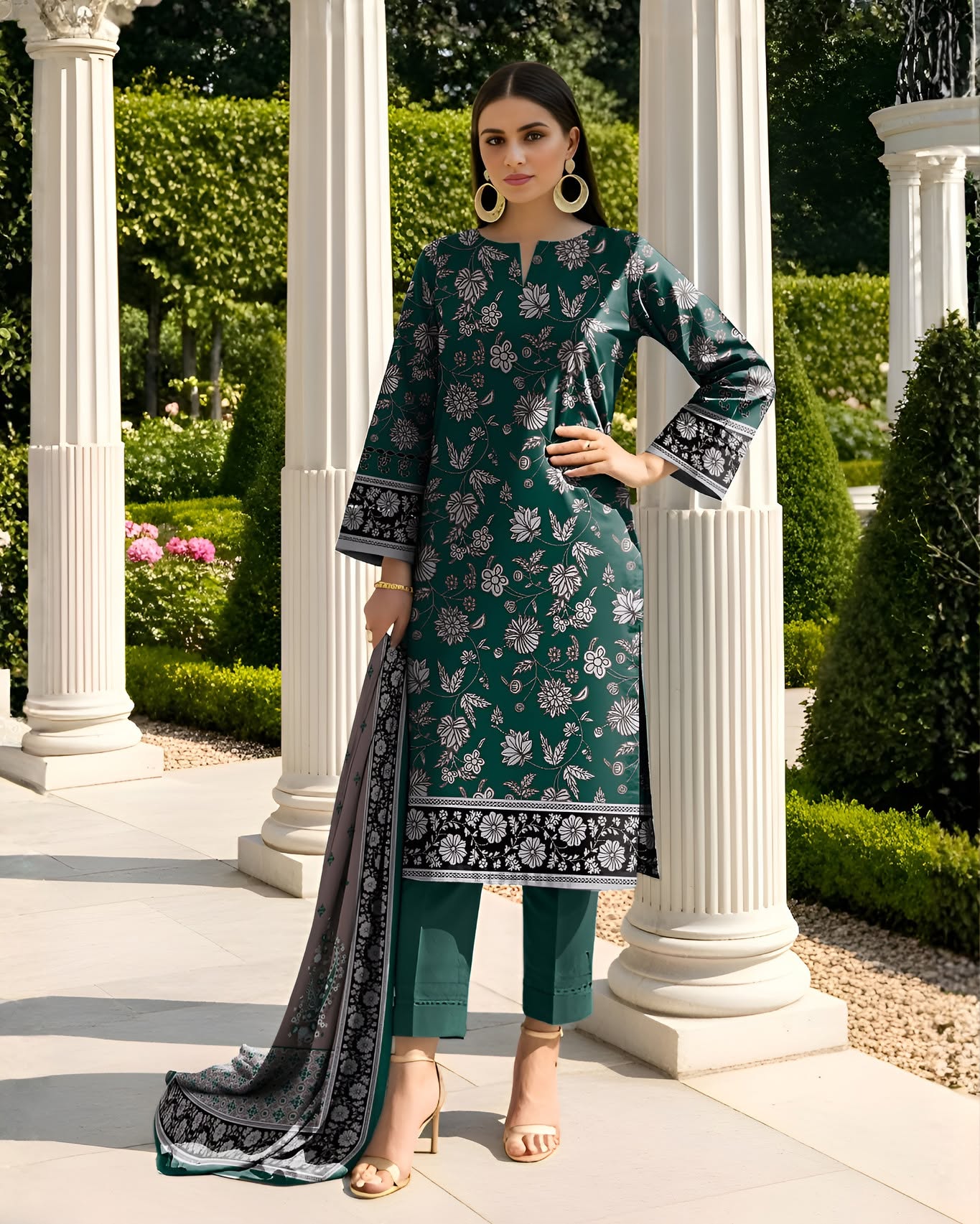 Nisha Designer Digital Printed Lawn 3PC