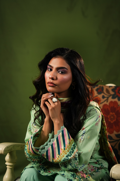 Aangan By Paltar Premium Printed Lawn 3PC