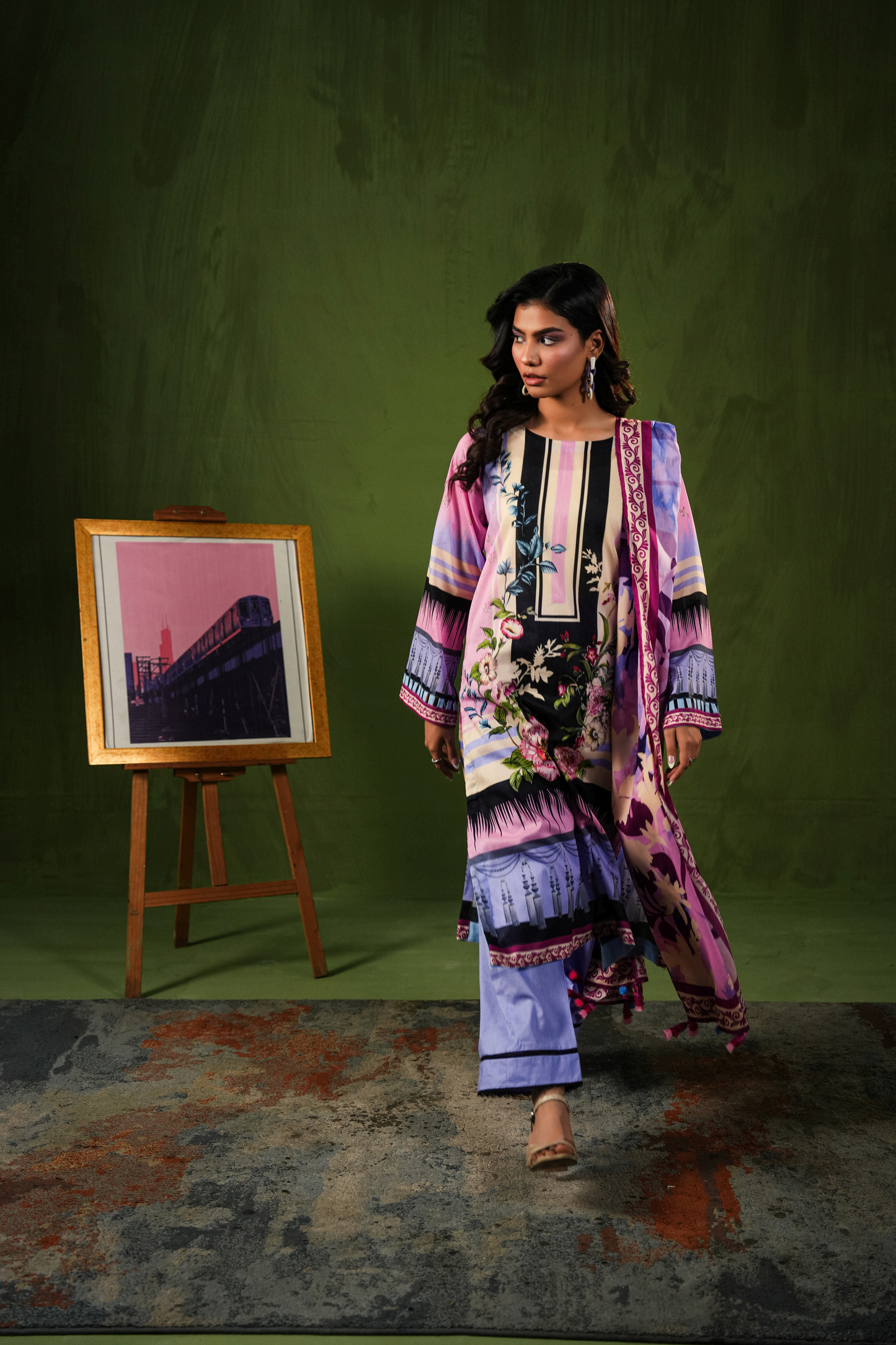Aangan By Paltar Premium Printed Lawn 3PC