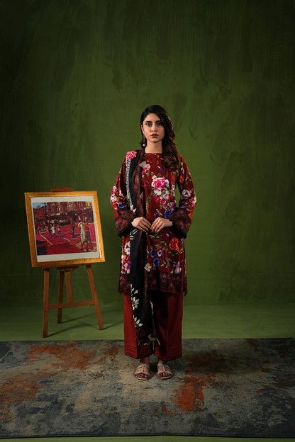 Aangan By Paltar Premium Printed Lawn 3PC