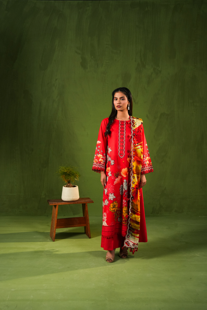 Aangan By Paltar Premium Printed Lawn 3PC