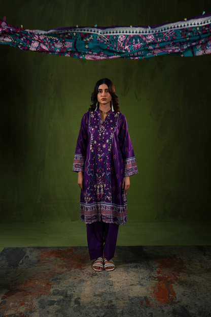 Aangan By Paltar Premium Printed Lawn 3PC
