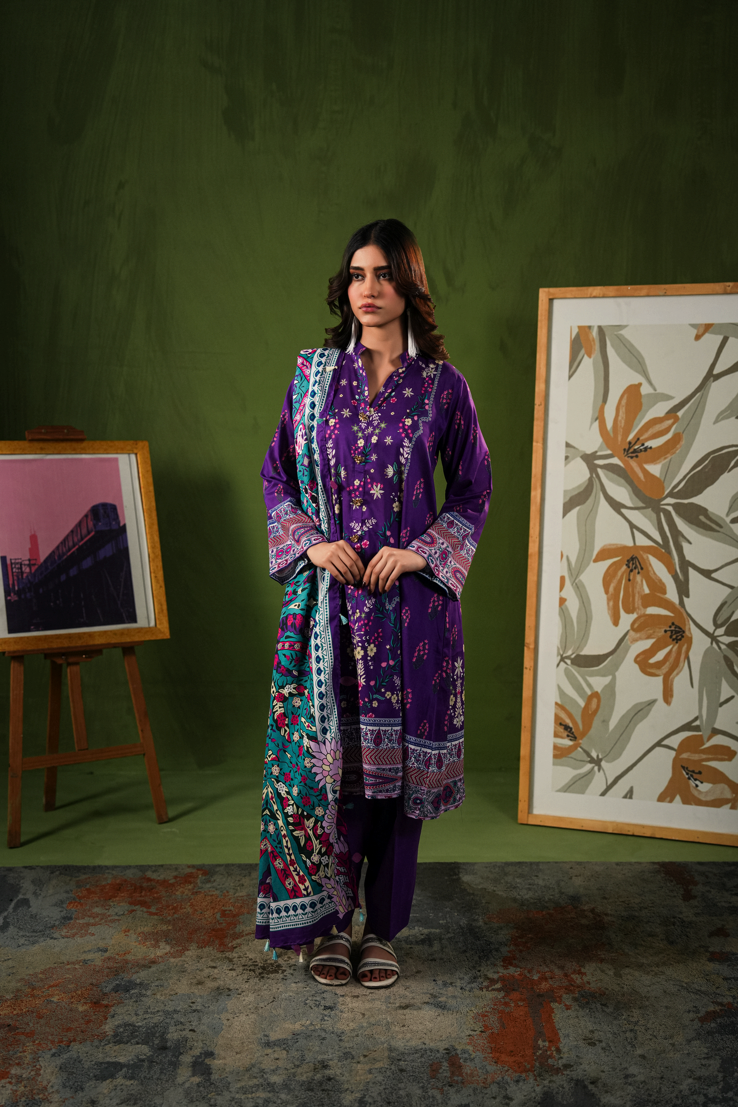 Aangan By Paltar Premium Printed Lawn 3PC