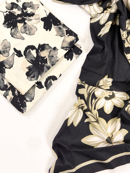 Mix Brand German Linen Printed 3PC