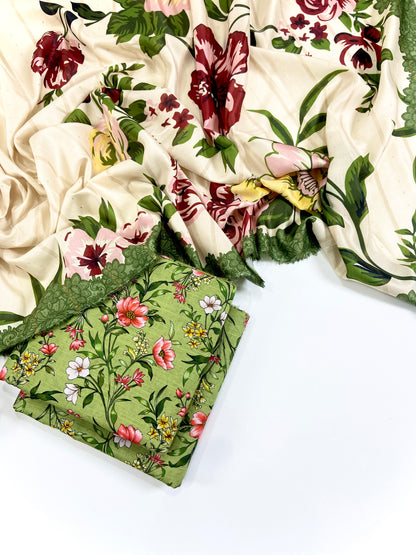 Elegance By Anaya Noor Printed Khaddar 3PC