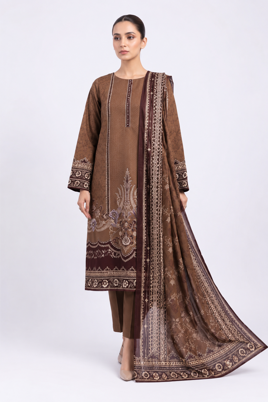 Anaya Digital Printed Linen 3PC