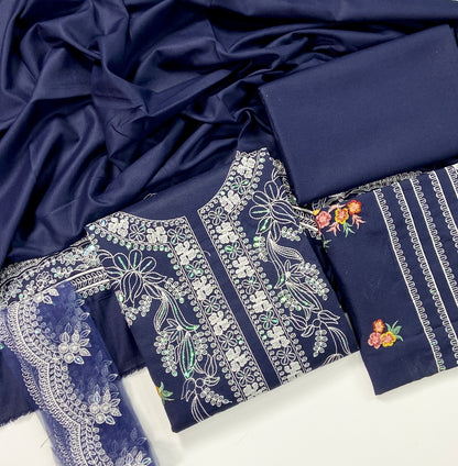 Crimson Luxury Emb Dhanak-3PC
