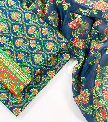 Bin Saeed Digital Printed Lawn 3PC