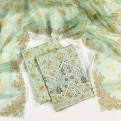 Anaya Noor Emb Bana Dora Lawn With Daman Laserkari 3PC