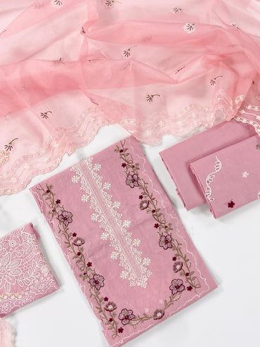 Aneelas Full Embroidered Lawn With Emb Patches 3PC