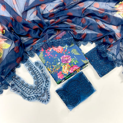 Iznik Premium Silk – With Organza Patches