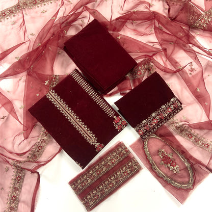 Maria B Sweet Velvet Embroidered 3PC