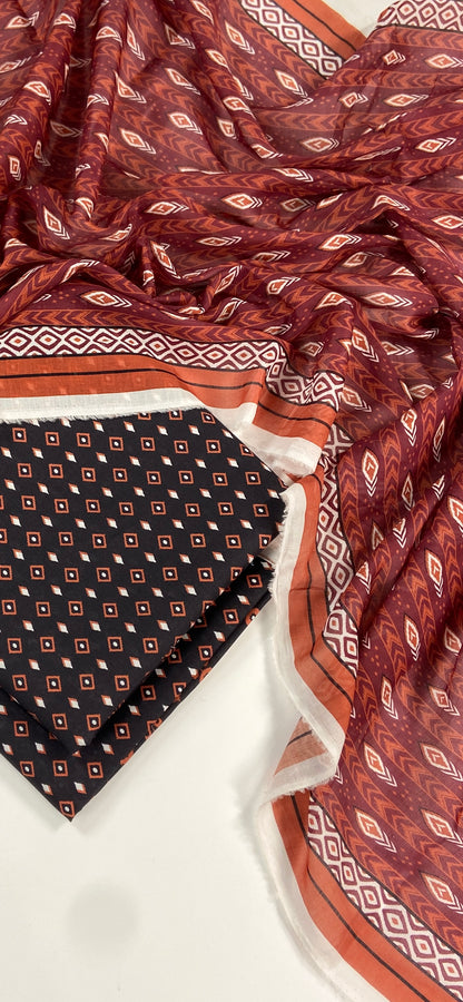 Bin Saeed Digital Printed Lawn 3PC