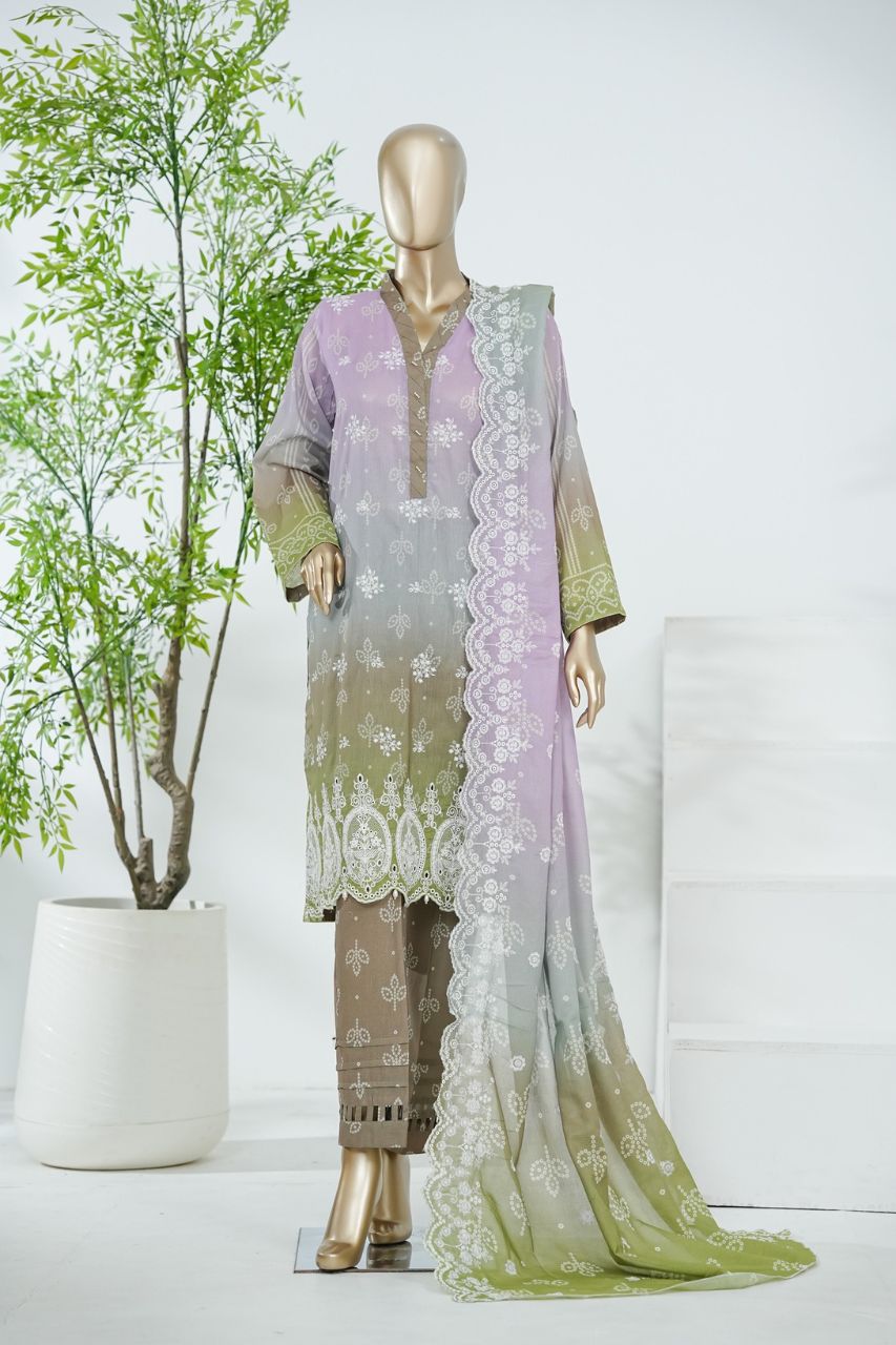 Aifa Printed & Embroidered Lawn 3PC