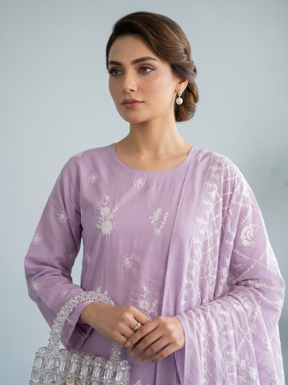 White Rose By Anaya Noor Emb Viscose 3PC