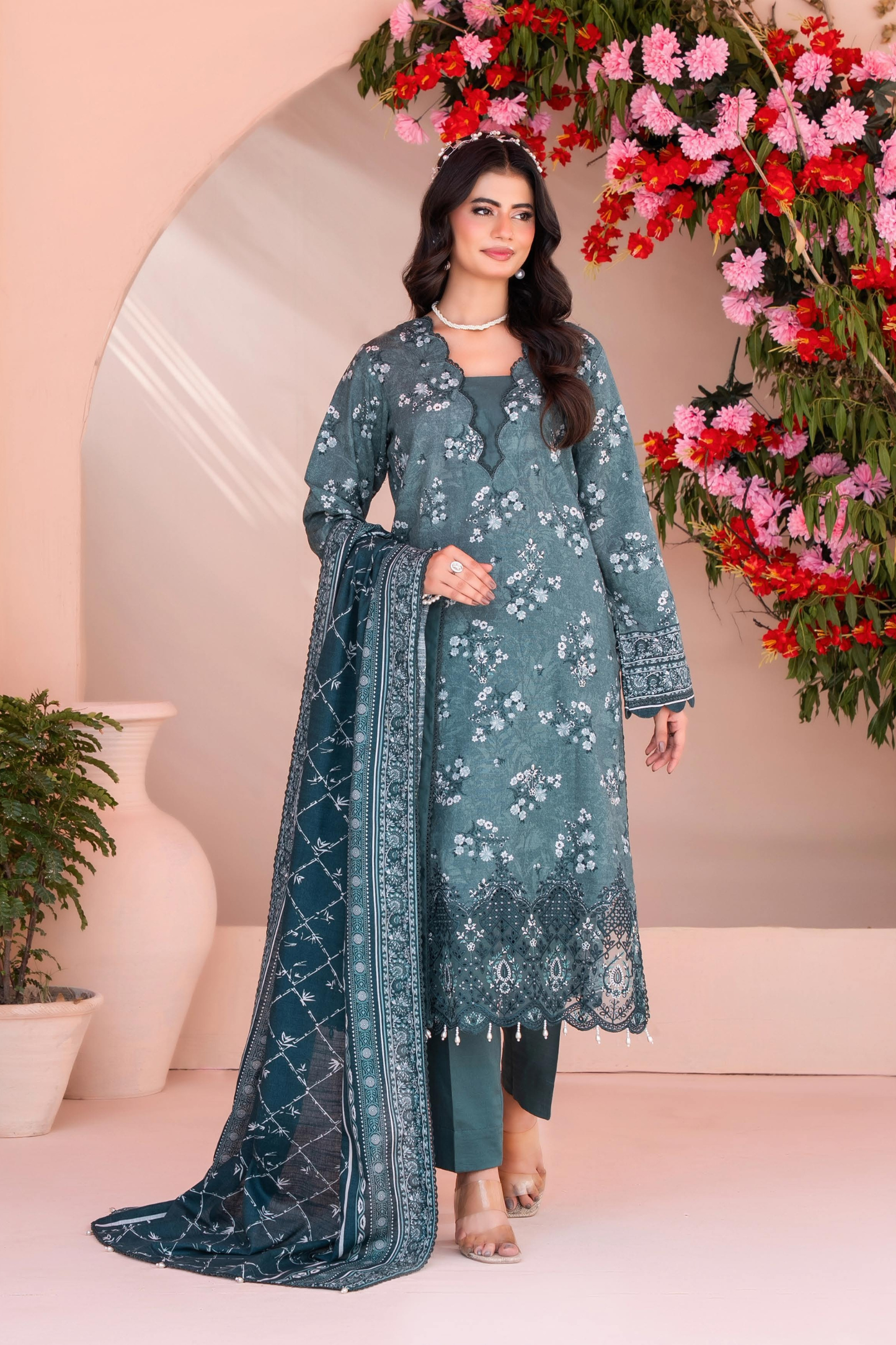 Zesh Airjet Full Embroidered Khaddar 3PC