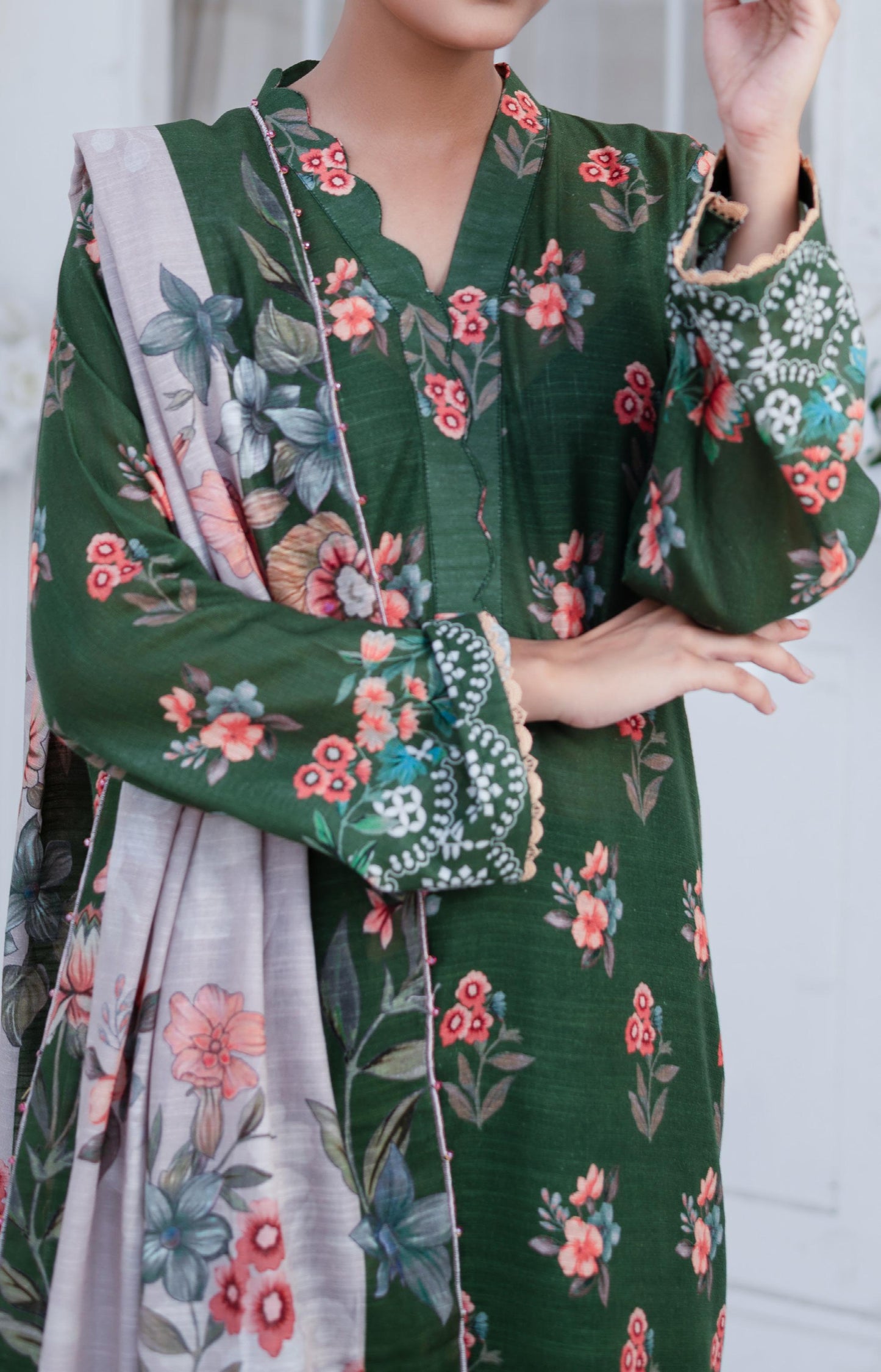 Mawra Essential Printed Khaddar 3PC