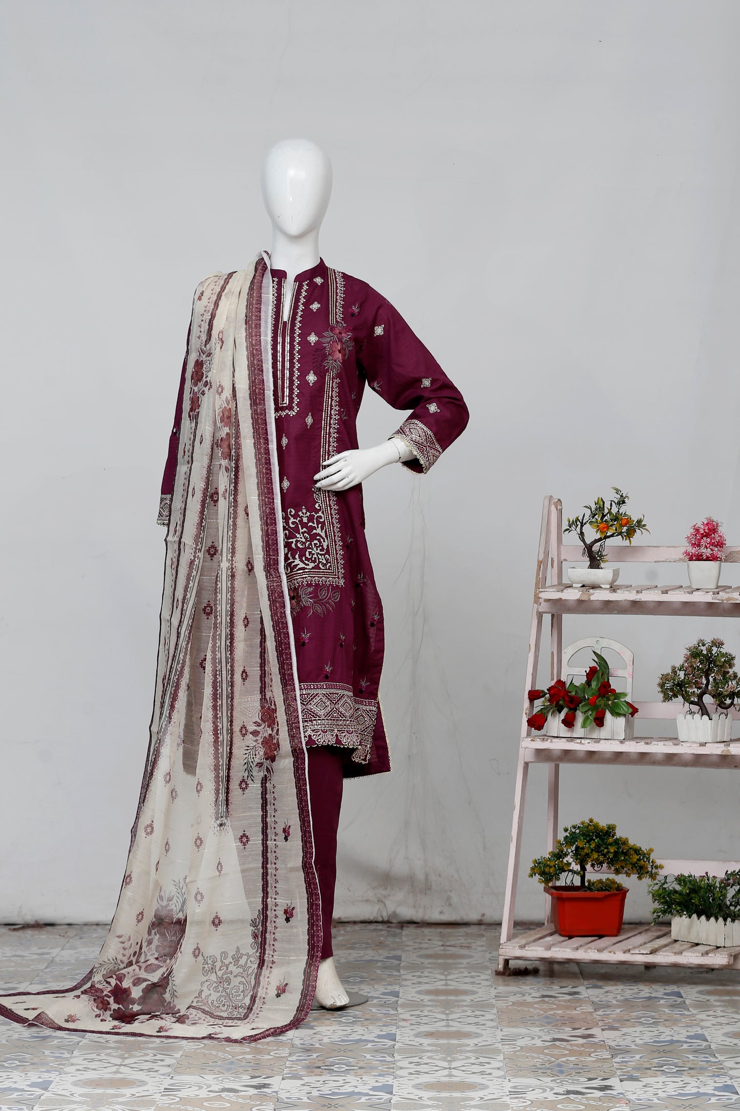 Zarqash By Anaya Noor Bana Dora Emb 3-PC