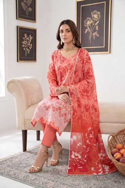 Print Kari By Anaya Noor Heavy Emb Banadora Lawn 3PC