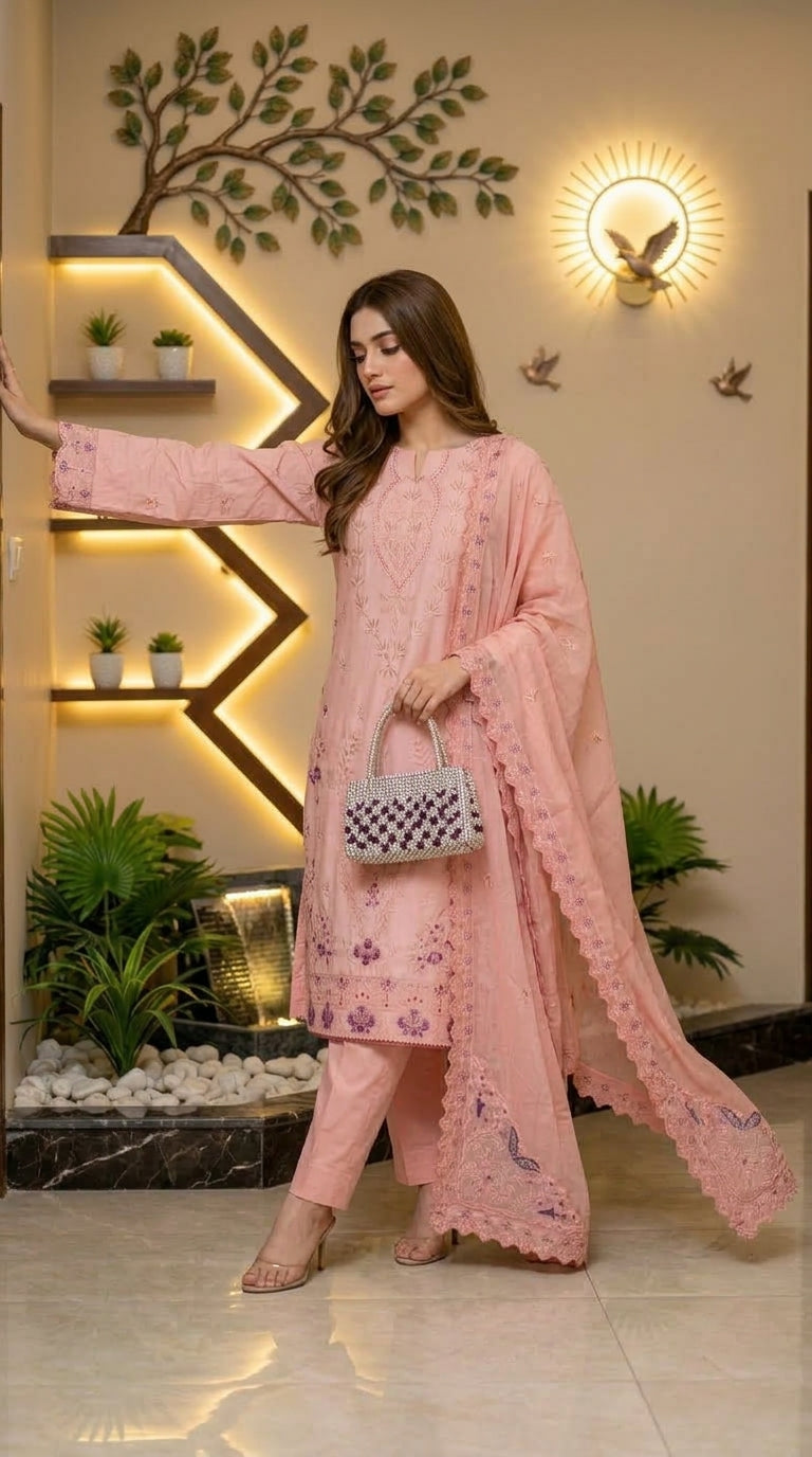 Halima By Anaya Noor Premium Emb Viscose 3PC