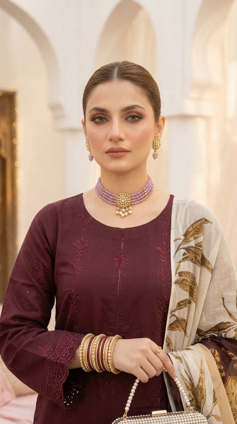 Dream Stone By Anaya Noor Full Heavy Emb Viscose 3PC