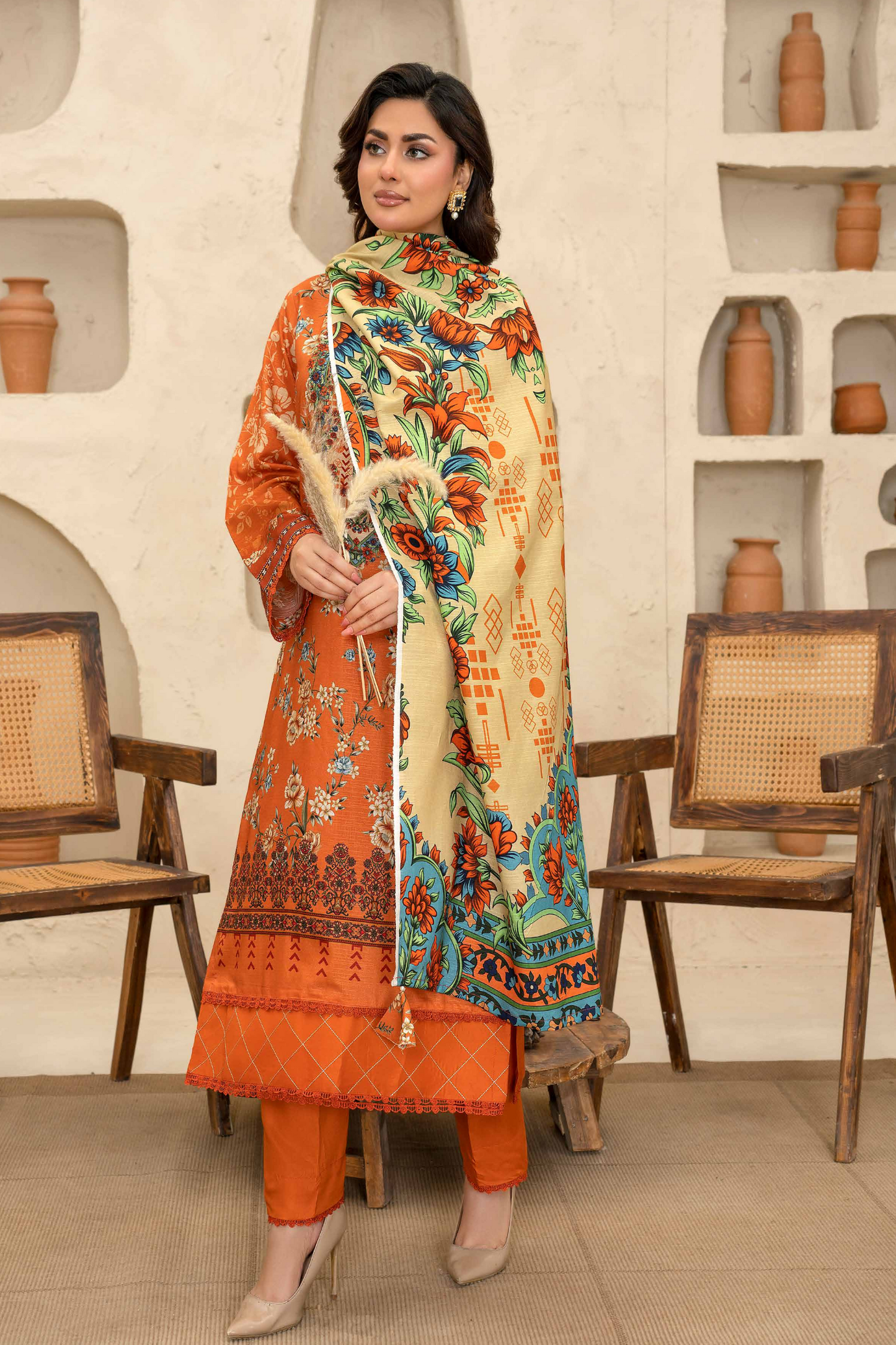 Esha Eshal by Bin Ilyas Premium Printed Viscose 3PC