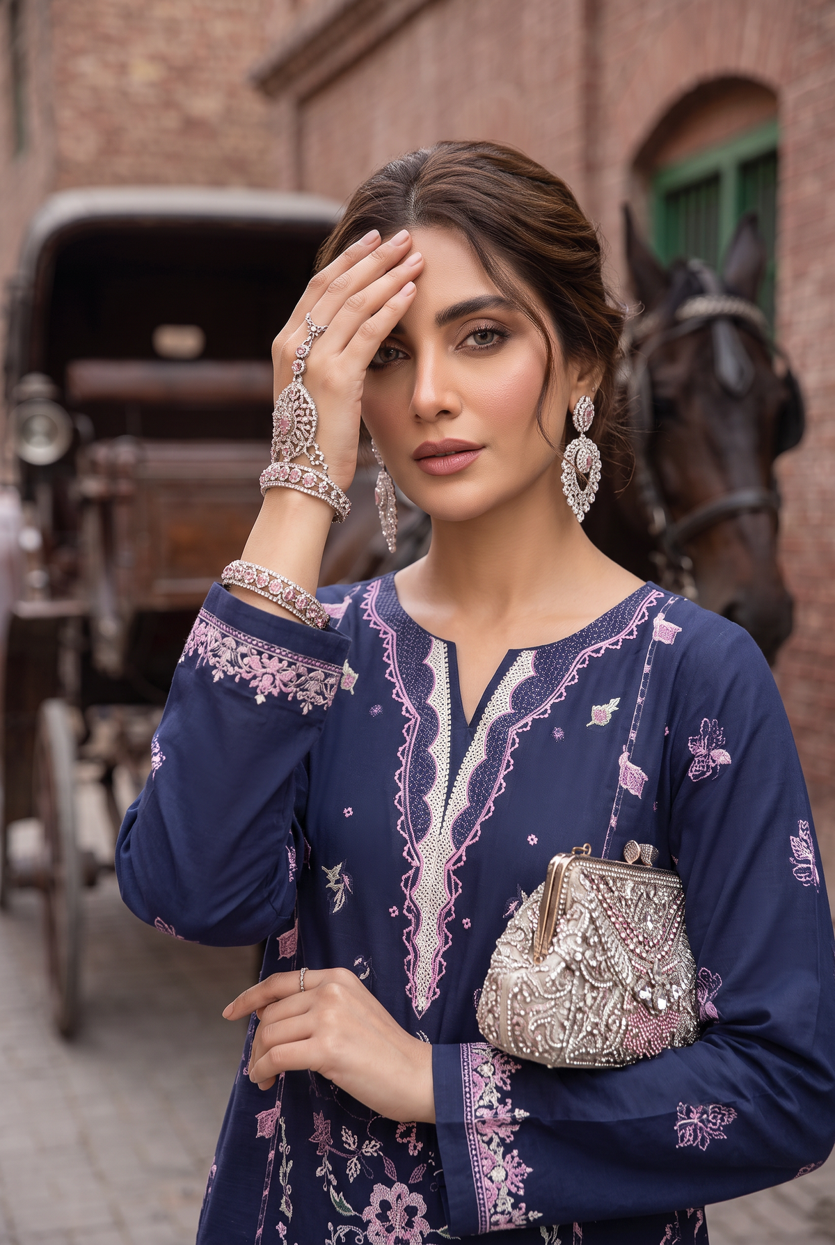 Sukhaina By Anaya Noor Fully Emb Slub Marian 3PC