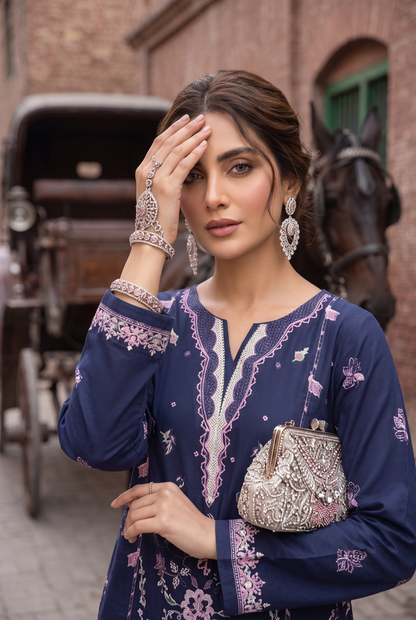 Sukhaina By Anaya Noor Fully Emb Slub Marian 3PC