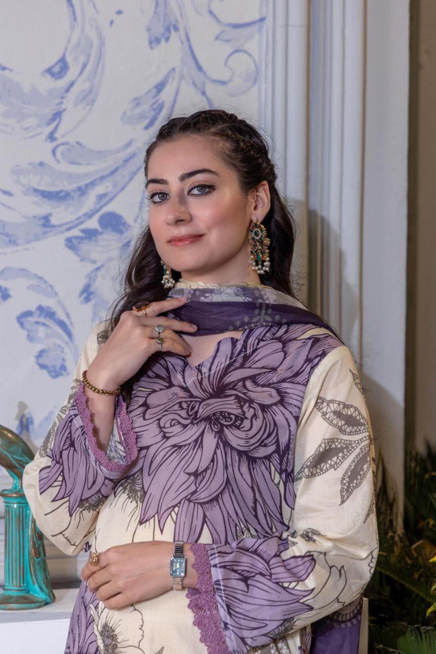 Bahaar By Meeral Premium Digital Printed Lawn 3PC