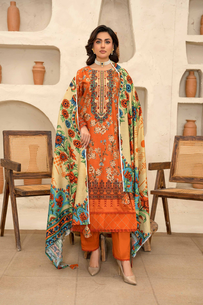 Esha Eshal by Bin Ilyas Premium Printed Viscose 3PC