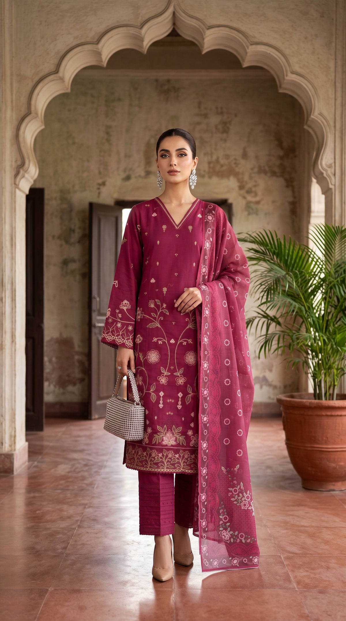 Areesha By Anaya Noor Heavy Emb Khaddar 3PC