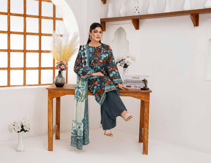 Mehar By Fiza Noor Printed Khaddar 3PC