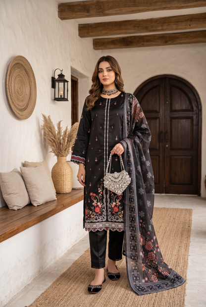 Kehkashan By Anaya Noor Fully Emb Viscose 3PC