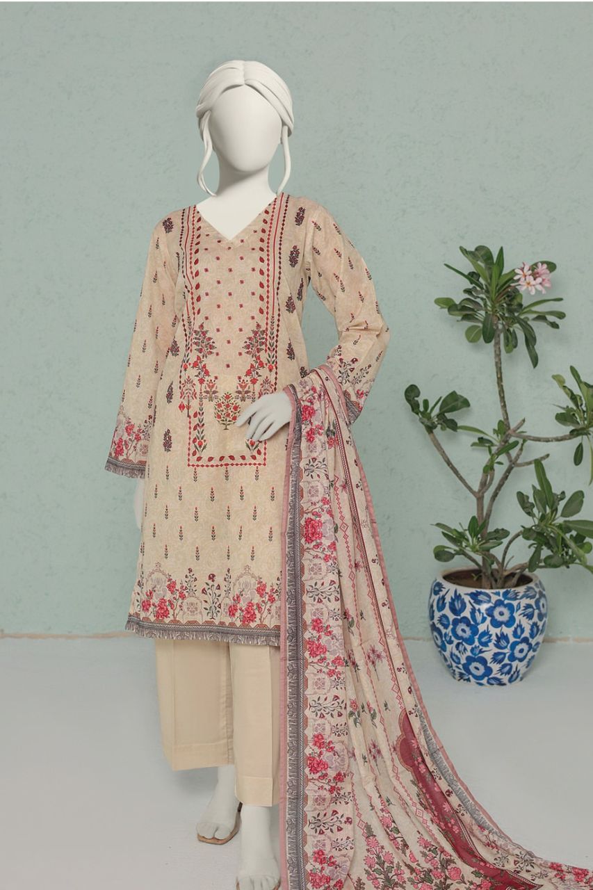 MTJ Premium Printed Lawn 3PC