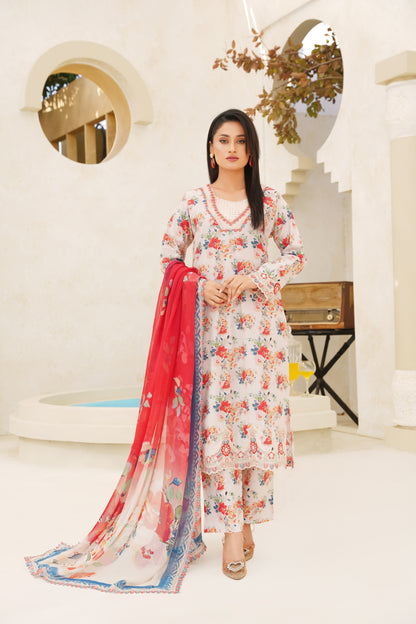 Jashn-e-Baharan By Anaya Noor Emb & Digital Printed Lawn 3PC