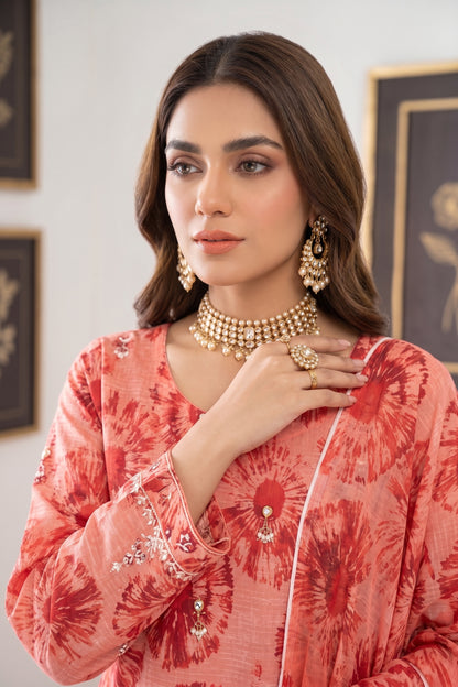 Print Kari By Anaya Noor Heavy Emb Banadora Lawn 3PC
