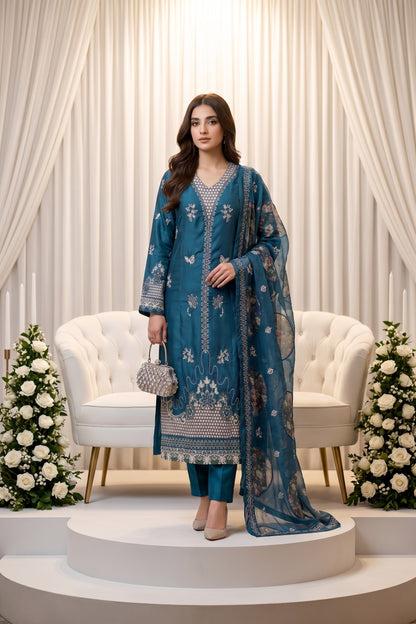 Lazer Kari By Anaya Noor Emb Viscose 3PC