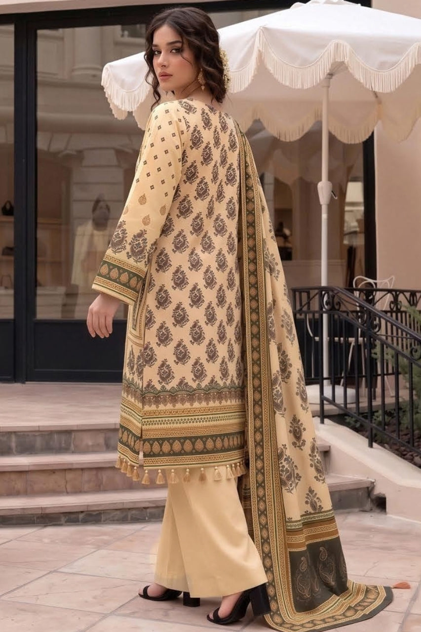 Malhaar Digital Printed Linen 3PC