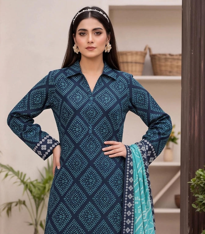 Mashaim Digital Printed Khaddar 3PC