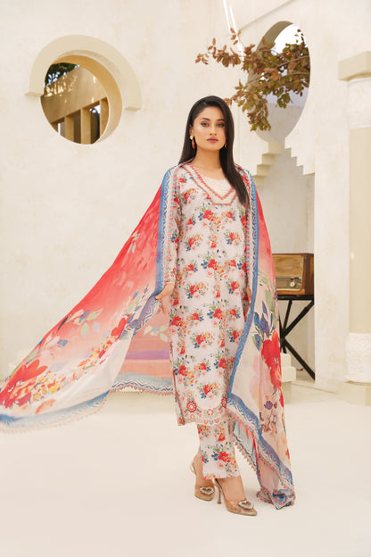 Jashn-e-Baharan By Anaya Noor Emb & Digital Printed Lawn 3PC