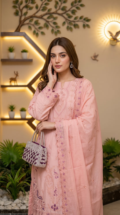 Halima By Anaya Noor Premium Emb Viscose 3PC