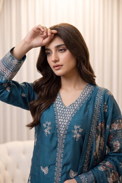 Lazer Kari By Anaya Noor Emb Viscose 3PC