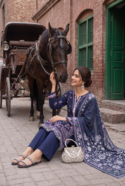 Sukhaina By Anaya Noor Fully Emb Slub Marian 3PC