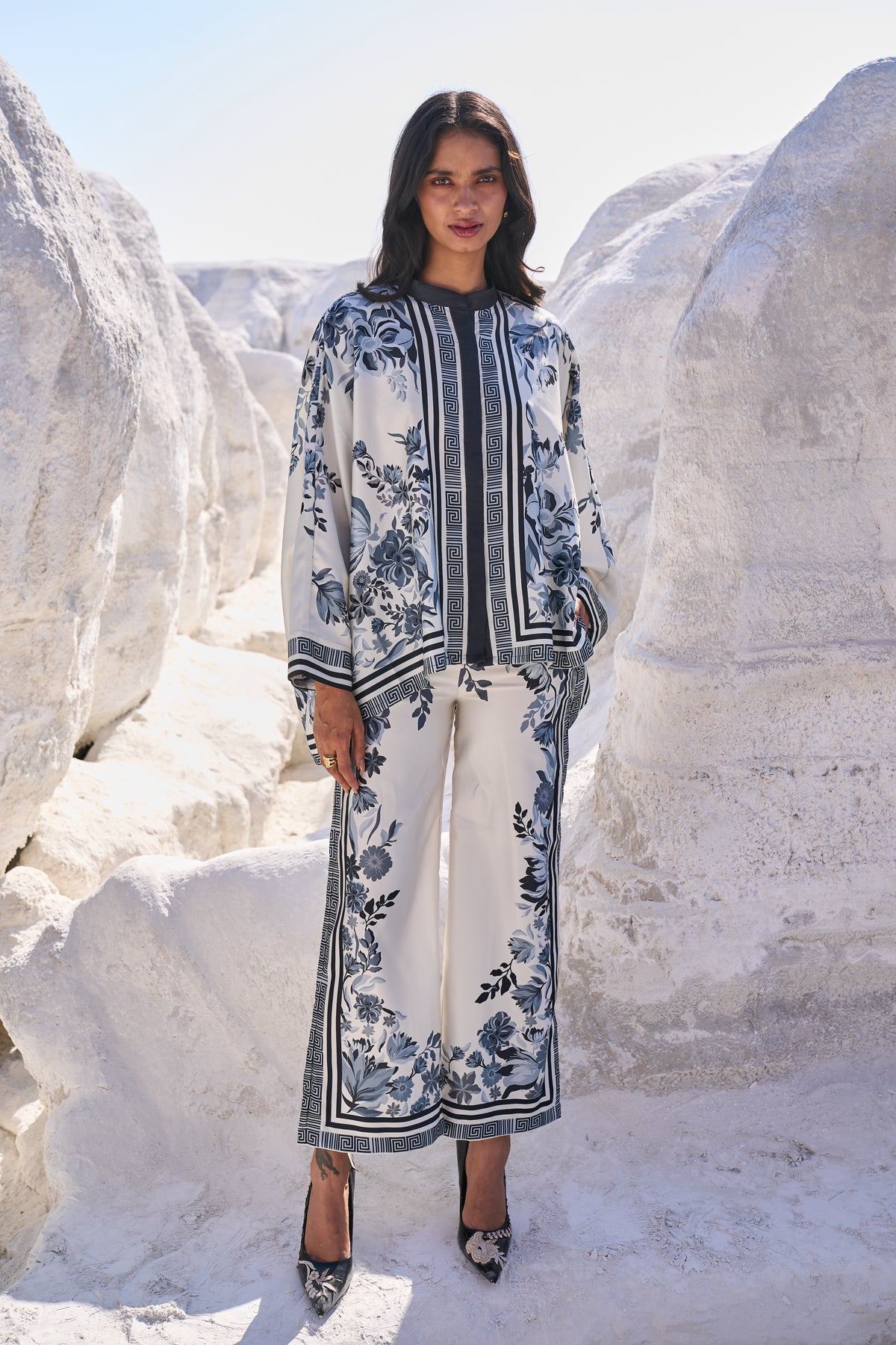 Lulusar Silk Shirt & Trouser 2-Pcs
